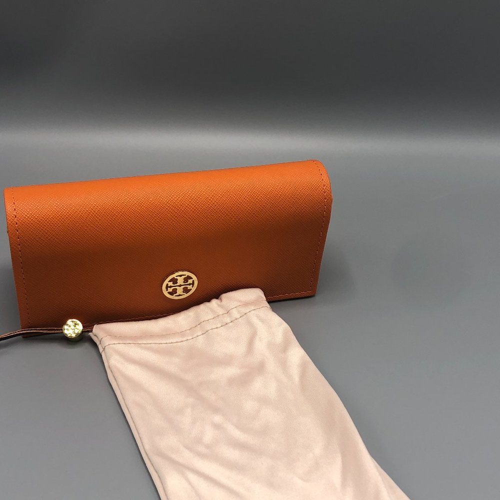 Tory Birch Sunglass Case Orange /w Soft Cloth Case